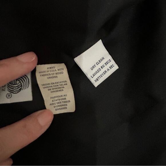 Rena Rowan For Saville Black Wool Velvet Collar Blazer, Size 4 - Picture 12 of 16